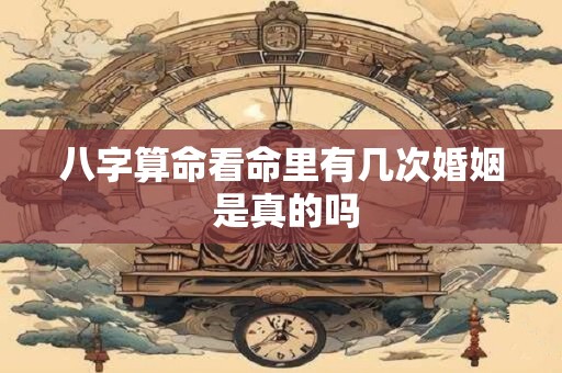 八字算命看命里有几次婚姻 是真的吗
