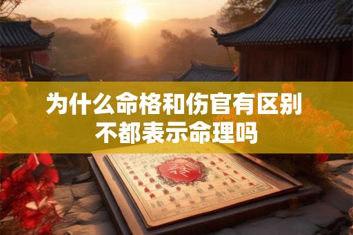 为什么命格和伤官有区别 不都表示命理吗