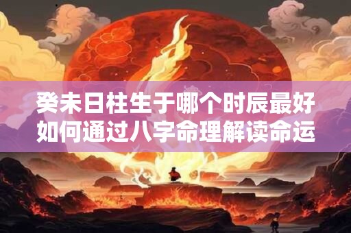 癸未日柱生于哪个时辰最好如何通过八字命理解读命运 癸未日柱生于哪个时辰最好如何通过八字命理解读命运