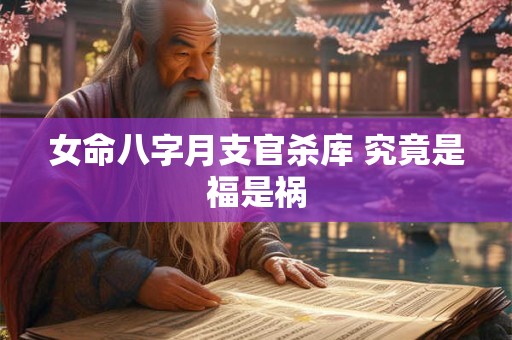 女命八字月支官杀库 究竟是福是祸