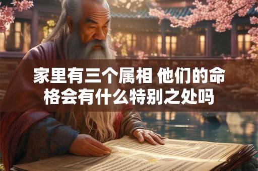 家里有三个属相 他们的命格会有什么特别之处吗 家里有三个属相 他们的命格会有什么特别之处吗