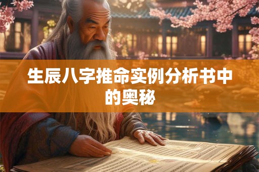 生辰八字推命实例分析书中的奥秘