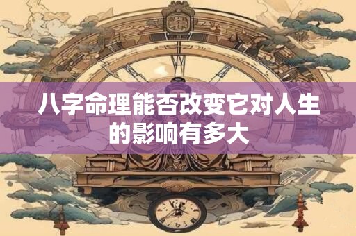 八字命理能否改变它对人生的影响有多大