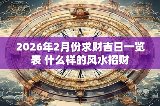 2026年2月份求财吉日一览表 什么样的风水招财