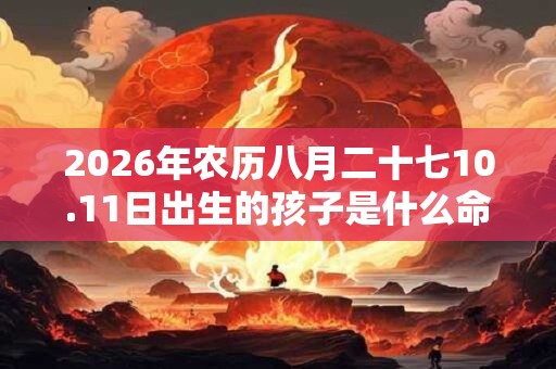 2026年农历八月二十七10.11日出生的孩子是什么命