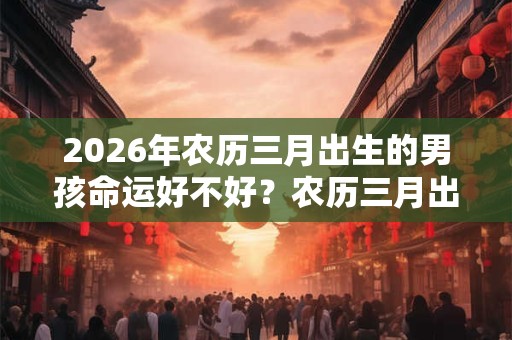 2026年农历三月出生的男孩命运好不好?农历三月出生属猪的好吗? 2026年农历三月出生的男孩命运好不好?农历三月出生属猪的好吗?