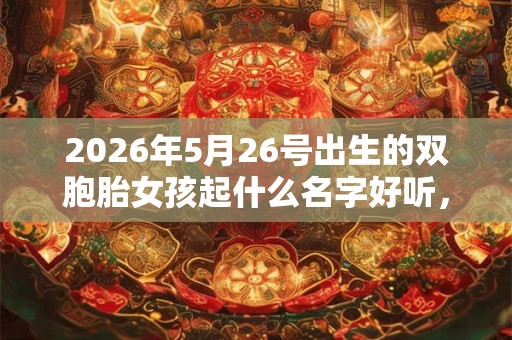 2026年5月26号出生的双胞胎女孩起什么名字好听,五行属什么? 2026年5月26号出生的双胞胎女孩起什么名字好听,五行属什么?
