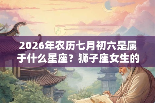2026年农历七月初六是属于什么星座？狮子座女生的性格怎样？