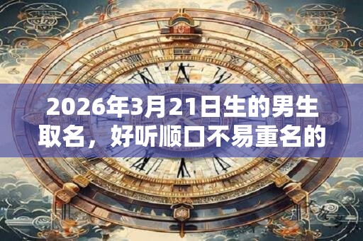 2026年3月21日生的男生取名，好听顺口不易重名的男宝宝名字