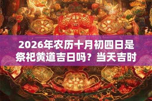 2026年农历十月初四日是祭祀黄道吉日吗？当天吉时查询