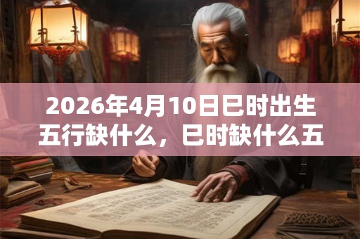 2026年4月10日巳时出生五行缺什么，巳时缺什么五行