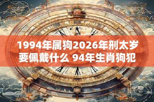 1994年属狗2026年刑太岁要佩戴什么 94年生肖狗犯太岁怎么化解