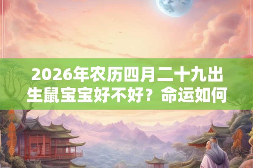 2026年农历四月二十九出生鼠宝宝好不好?命运如何? 2026年农历四月二十九出生鼠宝宝好不好?命运如何?