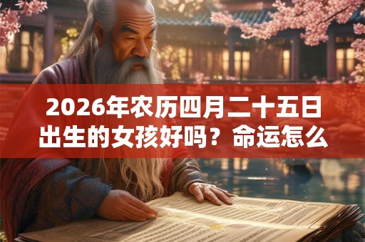2026年农历四月二十五日出生的女孩好吗？命运怎么样？