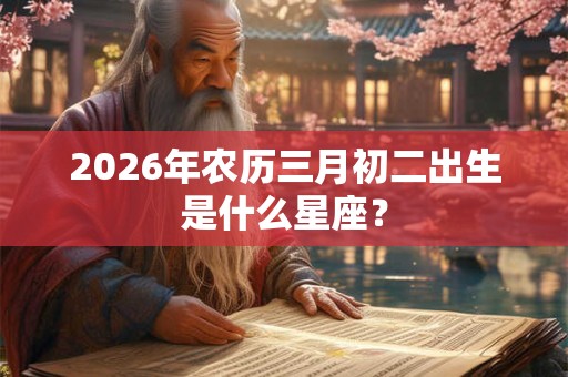 2026年农历三月初二出生是什么星座？