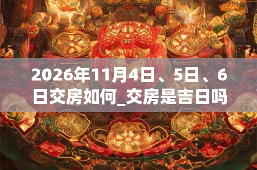 2026年11月4日、5日、6日交房如何_交房是吉日吗 2026年11月4日、5日、6日交房如何_交房是吉日吗