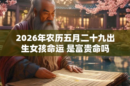 2026年农历五月二十九出生女孩命运 是富贵命吗 2026年农历五月二十九出生女孩命运 是富贵命吗
