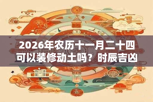 2026年农历十一月二十四可以装修动土吗？时辰吉凶如何？