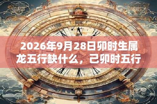2026年9月28日卯时生属龙五行缺什么,己卯时五行缺什么 2026年9月28日卯时生属龙五行缺什么,己卯时五行缺什么