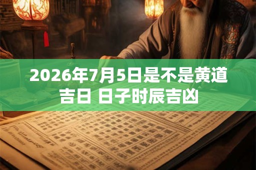 2026年7月5日是不是黄道吉日 日子时辰吉凶 2026年7月5日是不是黄道吉日 日子时辰吉凶