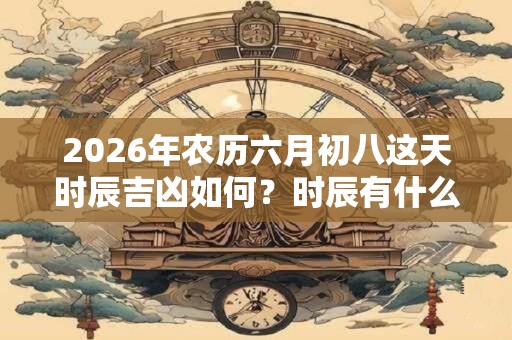 2026年农历六月初八这天时辰吉凶如何?时辰有什么宜忌? 2026年农历六月初八这天时辰吉凶如何?时辰有什么宜忌?
