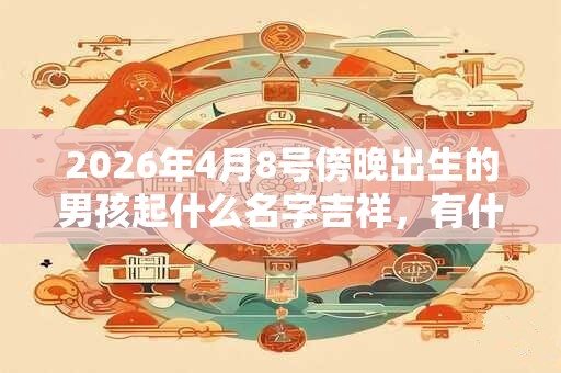 2026年4月8号傍晚出生的男孩起什么名字吉祥，有什么名字推荐？
