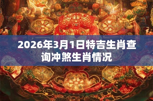 2026年3月1日特吉生肖查询冲煞生肖情况 2026年3月1日特吉生肖查询冲煞生肖情况
