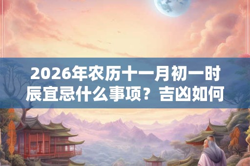 2026年农历十一月初一时辰宜忌什么事项？吉凶如何？