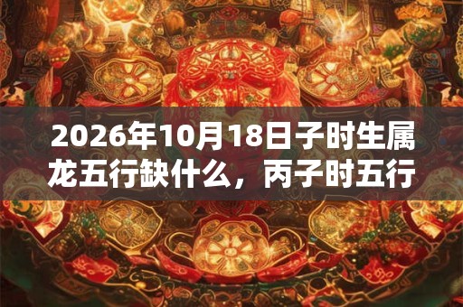 2026年10月18日子时生属龙五行缺什么，丙子时五行缺什么