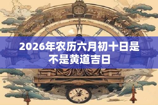 2026年农历六月初十日是不是黄道吉日 2026年农历六月初十日是不是黄道吉日