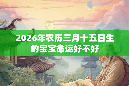 2026年农历三月十五日生的宝宝命运好不好 2026年农历三月十五日生的宝宝命运好不好