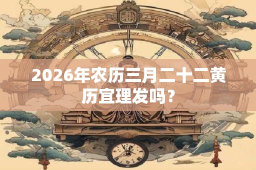 2026年农历三月二十二黄历宜理发吗？