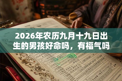 2026年农历九月十九日出生的男孩好命吗，有福气吗？