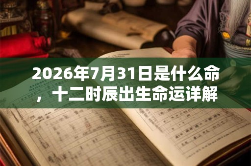 2026年7月31日是什么命，十二时辰出生命运详解