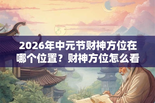 2026年中元节财神方位在哪个位置？财神方位怎么看？