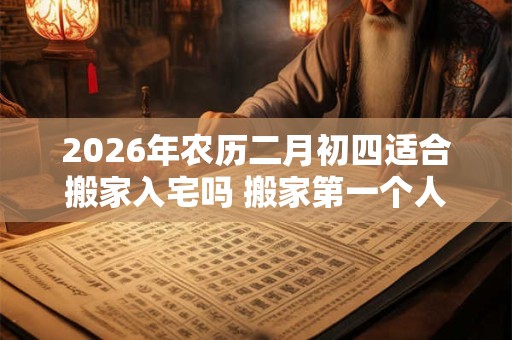 2026年农历二月初四适合搬家入宅吗 搬家第一个人拿什么