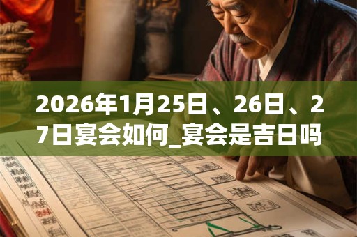 2026年1月25日、26日、27日宴会如何_宴会是吉日吗