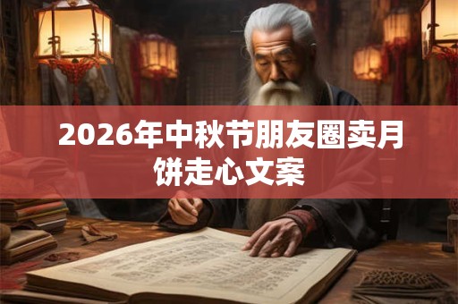 2026年中秋节朋友圈卖月饼走心文案