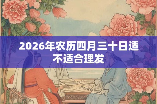 2026年农历四月三十日适不适合理发