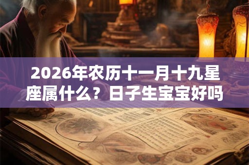 2026年农历十一月十九星座属什么？日子生宝宝好吗？