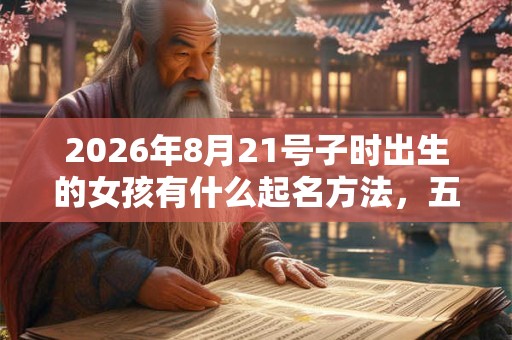 2026年8月21号子时出生的女孩有什么起名方法，五行属什么