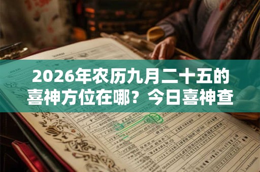 2026年农历九月二十五的喜神方位在哪？今日喜神查询