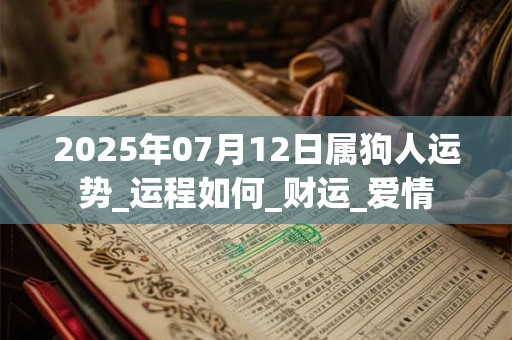 2025年07月12日属狗人运势_运程如何_财运_爱情 2025年07月12日属狗人运势_运程如何_财运_爱情