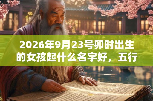 2026年9月23号卯时出生的女孩起什么名字好，五行属什么