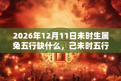 2026年12月11日未时生属兔五行缺什么，己未时五行缺什么