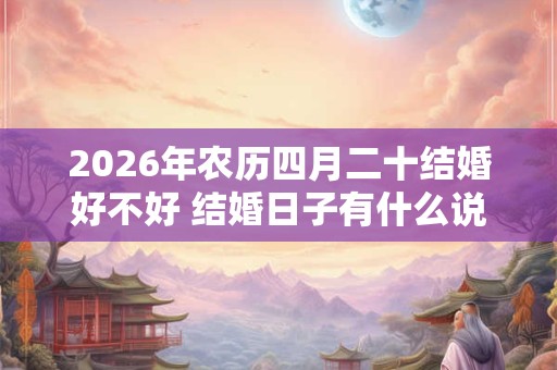 2026年农历四月二十结婚好不好 结婚日子有什么说法