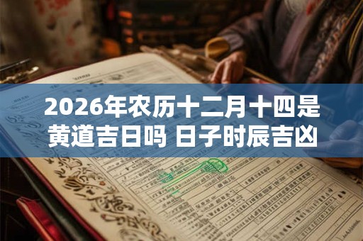 2026年农历十二月十四是黄道吉日吗 日子时辰吉凶