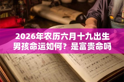 2026年农历六月十九出生男孩命运如何？是富贵命吗？