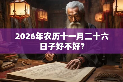 2026年农历十一月二十六日子好不好? 2026年农历十一月二十六日子好不好?