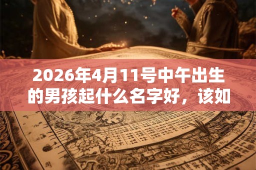 2026年4月11号中午出生的男孩起什么名字好，该如何取名？